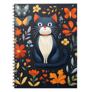 Notitieboek met leuke kattenprint cover