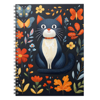 Notitieboek met leuke kattenprint cover