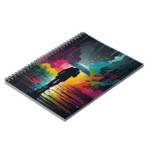 Notitieboek met levendige regenscene (Linkerzijde)