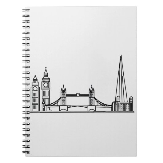 Notitieboek met London Landmark Sketch – Classic L (Voorkant)