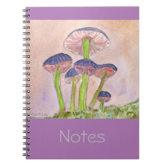 Notitieboek met magische pastelpaddenstoelen