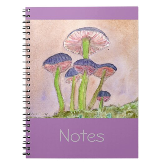Notitieboek met magische pastelpaddenstoelen (Voorkant)