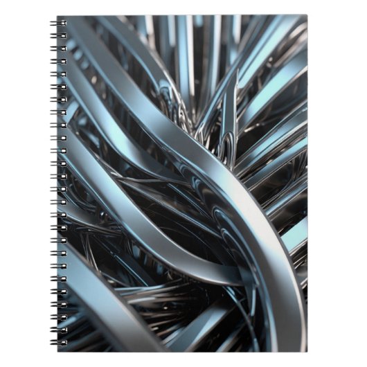 Notitieboek met Metallic Abstract Design – Slank e (Voorkant)