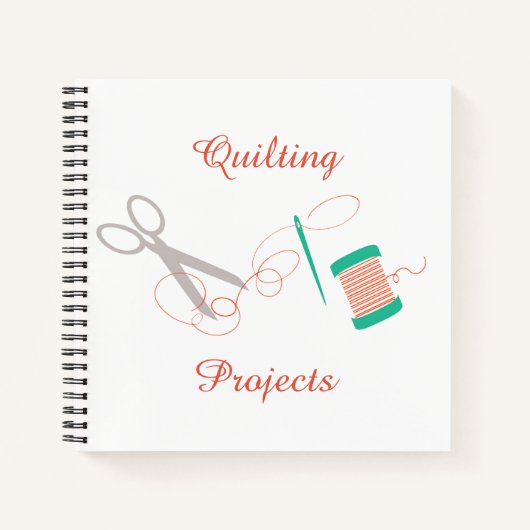 Notitieboek met naalden en draad (Voorkant)