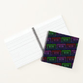Notitieboek met Neon Multicolor Cassettepatroon (Binnen)