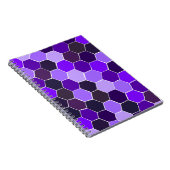 notitieboek met Paars hexagon quilt patroon (Rechterzijde)