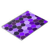 notitieboek met Paars hexagon quilt patroon (Linkerzijde)