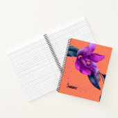 Notitieboek met Paars orchidee design op Sinaasapp (Binnen)