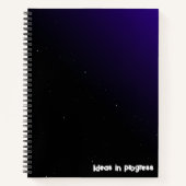 Notitieboek met Paarse gradiënt en ruimtepatroon (Voorkant)