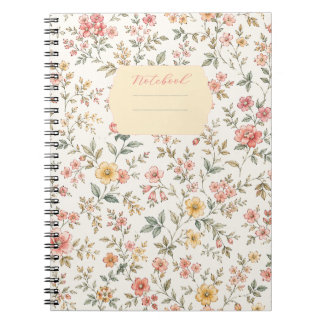 Notitieboek met pastelbloemenmotief
