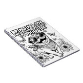 Notitieboek met Pug brengt vreugde in je leven (Rechterzijde)