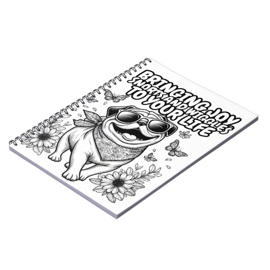 Notitieboek met Pug brengt vreugde in je leven (Linkerzijde)