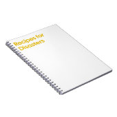 Notitieboek met recepten voor rampen (Rechterzijde)