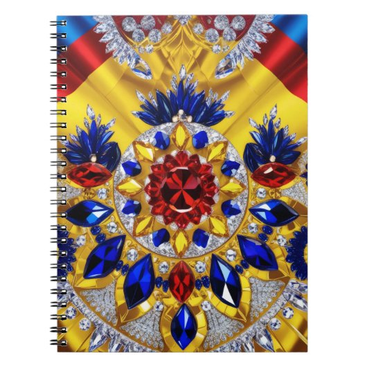 Notitieboek met Roemeense kleuren Abstract Design (Voorkant)
