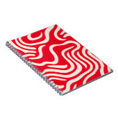 Notitieboek met rood en wit Abstract patroon (Rechterzijde)