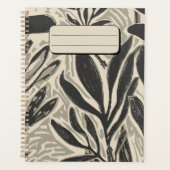 Notitieboek met rustieke eucalyptusbladeren en tak (Voorkant)