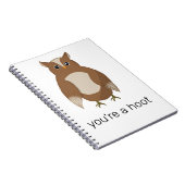 notitieboek met schattige uil (Rechterzijde)