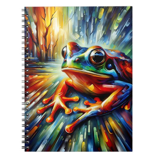 Notitieboek met stralende bos kikker (Voorkant)