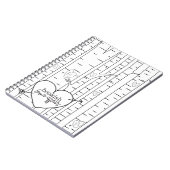 Notitieboek met twee afgebeelde koekjesliefdesaffa (Linkerzijde)