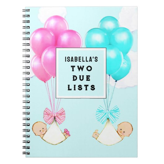 Notitieboek met twins Zwangerschap Planner (Voorkant)