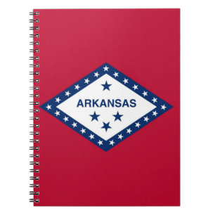Notitieboek met vlag van Arkansas