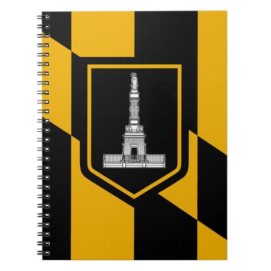 Notitieboek met vlag van Baltimore City (Voorkant)