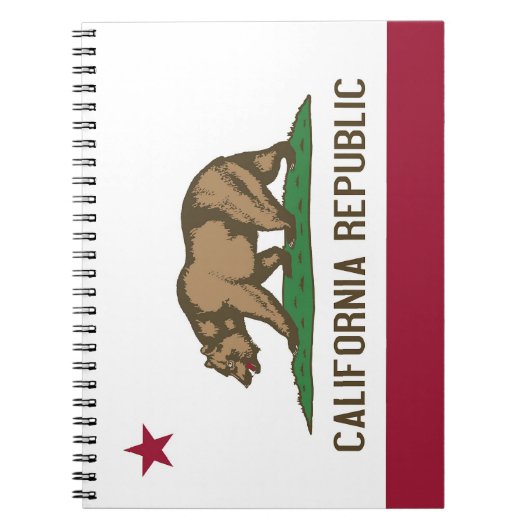 Notitieboek met vlag van Californië (Voorkant)
