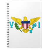 Notitieboek met vlag van de Maagdeneilanden (Voorkant)