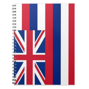 Notitieboek met vlag van de staat Hawaï