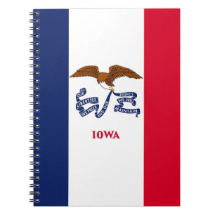 Notitieboek met vlag van de staat Iowa