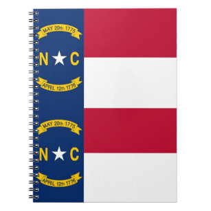 Notitieboek met vlag van de staat North Carolina