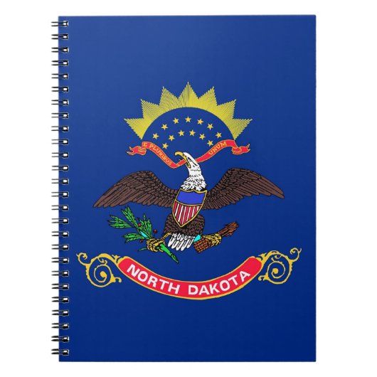 Notitieboek met vlag van de staat North Dakota (Voorkant)