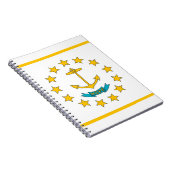 Notitieboek met vlag van de staat Rhode Island (Rechterzijde)