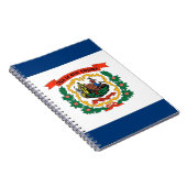 Notitieboek met vlag van de staat West Virginia (Rechterzijde)