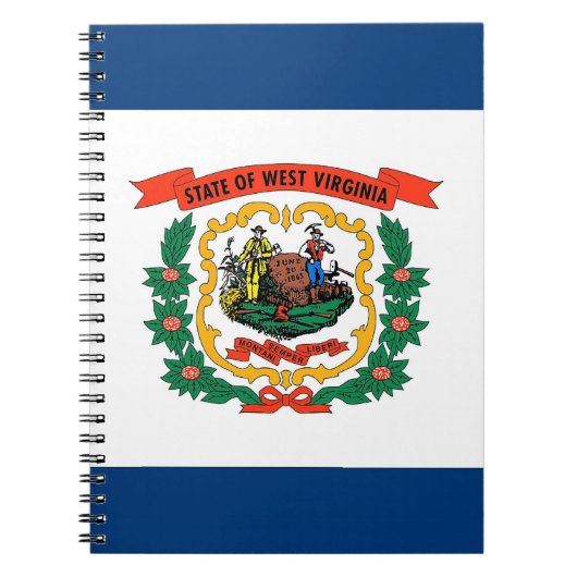 Notitieboek met vlag van de staat West Virginia (Voorkant)