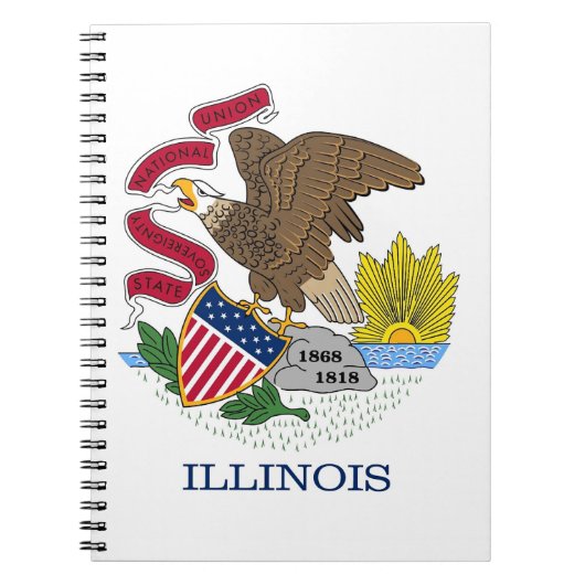 Notitieboek met vlag van Illinois (Voorkant)