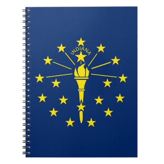 Notitieboek met vlag van Indiana State (Voorkant)