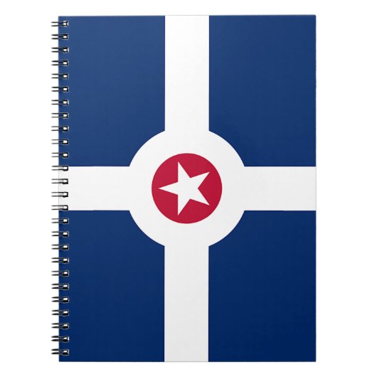 Notitieboek met vlag van Indianapolis City (Voorkant)