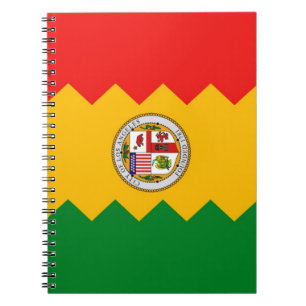 Notitieboek met vlag van Los Angeles, Californië