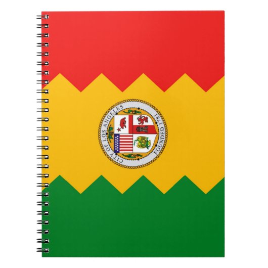 Notitieboek met vlag van Los Angeles, Californië (Voorkant)