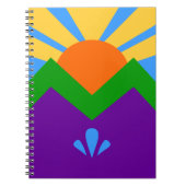 Notitieboek met vlag van Manitou Springs, Colorado (Voorkant)