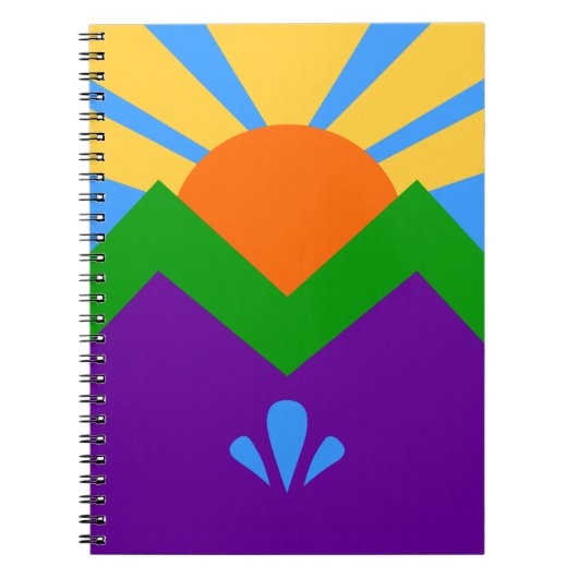 Notitieboek met vlag van Manitou Springs, Colorado (Voorkant)