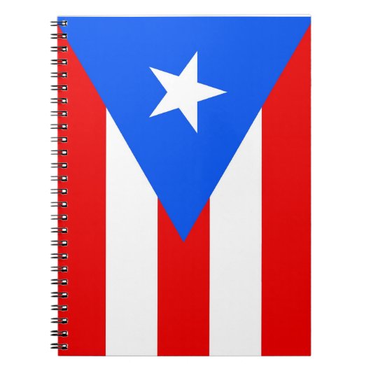 Notitieboek met vlag van Puerto Rico (Voorkant)