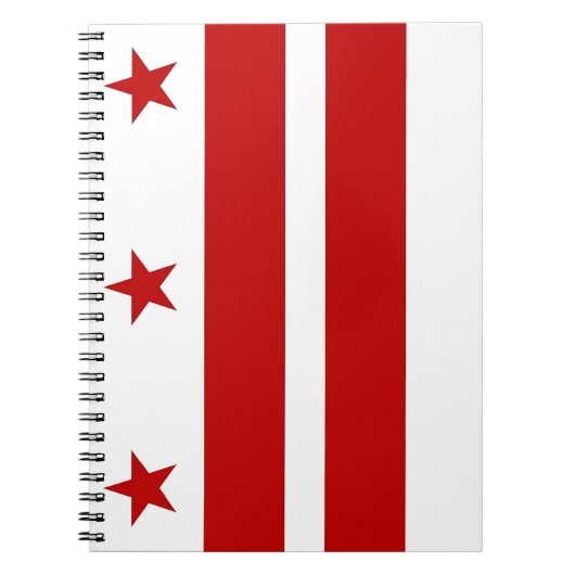 Notitieboek met vlag van Washington DC (Voorkant)