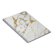 Notitieboek met witte en goudmarmer (Rechterzijde)