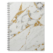 Notitieboek met witte en goudmarmer (Voorkant)