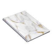 Notitieboek met witte en goudmarmer (Rechterzijde)