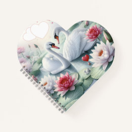 Notitieboek met zwanen