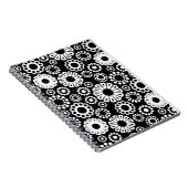 Notitieboek met zwarte en witte florale oplossing (Rechterzijde)