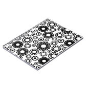 Notitieboek met zwarte en witte florale oplossing (Linkerzijde)